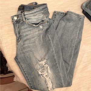 Used Paint Splatter Boyfriend Judy Blue size 11